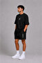 Beautifully Printed Loose and Comfortable Black T-Shirt and Shorts Set. - 2