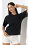 Black Washed Anthracite Unisex Plain Basic Oversize T-Shirt - 5