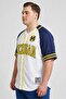 Men Sportswear Fit Short Sleeve Baseball Jersey, White - 3