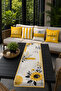 Yellow Sun Stripes Themed 4-Piece Decorative Throw Pillow Covers - 4