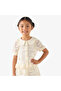Sailor Collar Short Sleeves Peplum Top with Lace