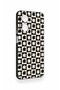 Redmi A5 Compatible Flower Motif Checkered Pattern Silicone Case - 3
