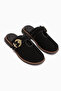 Elona Black Buckle Women's Slippers - 3