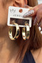 Gold Color Flat Hoop Women's Earrings