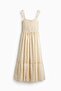 Frill-trimmed smocked-bodice dress - 6