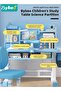 Enlarged Kids Table and Chair Set, Kid Study Table, Multifunctional Children's Reading Study Activity Desk, Ergonomic Toddler Chairs, with Sitting Posture Corrector, Storage Drawer, Bookcase, Reading - 4