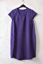 Purple Pool Collar Low Sleeve Pocketed Robe and Casual Muslin Woven Dress with Embroidery on the Sides 95 55 - 2