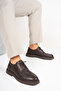 Genuine Leather Men's Classic Shoes Daily Comfort Lace-Up Brown Florence - 3