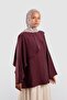 Flounced Tencel Blouse Plum - 2