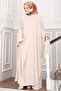 Leyli Tesettür Abaya Set Cream - 4
