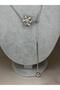 Women's Flower Figured Zircon Stone Adjustable Y Necklace Elegant Design Necklace - 2