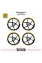 Mondial Dri̇ft L Wheel Rim Strip – Half Rim Covering & Dri̇ft L Lettering Sticker Set - 2