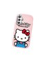 Samsung Galaxy M34 Compatible Case Camera Protector Pink Silicone Couple Phone Case with Kitty Pattern - 3