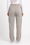 Women's Stone Color Double Ribbed Straight Leg Sweatpants High Waist Comfortable Fit Daily Sports - 4