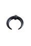 Ear expander crescent, black plastic - 4
