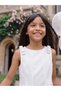 Lcw Kids White Bow Detailed Girls' Dress with Nevavm Difference - 2