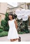Lcw Kids White Bow Detailed Girls' Dress with Nevavm Difference
