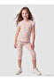 Original Oval Collar Printed Girls' Undershirt 2-Pack - 4