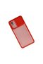 Samsung Galaxy A01 Core Case Palm Frosted Camera Sliding Silicone - Red - 2