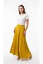 Women's High Waist Fat Green Long Maxi Skirt - 4