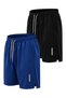 2-Pack Breathable Fabric Fitness Tennis Sports Shorts
