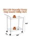 Heavy Duty 2-Tier Metal Utility Cart for Office – Commercial Rolling Storage Trolley with Wheels, High Handle, Adjustable Wire Shelves, Durable Steel Construction – 2-Layer High Handle - 6