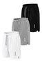 3-Piece Breathable Fabric Fitness Tennis Sports Shorts