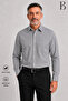 Relaxed Fit Long Sleeve Striped Classic Men's Dad Shirt - 3