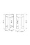 Modern Nightstand Bedside Table = 25x60x25cm - Black Wood - M.KO.14179.9 - 2