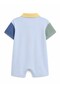 Gap Baby Boy Polo Collar Jumpsuit 0 Months 12 Months Baby Blue - 2