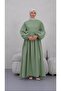 Side Tie Muslin Hijab Dress
