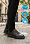 Black Genuine Leather Men's Sneaker Memory Sole Premium Casual Shoes M704-1 m - 2
