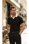Men's Patterned Short Sleeve Knitwear T-Shirt - 100% Cotton Acrylic - 4