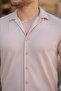 Men's Ottoman Fabric Apaj Collar Short Sleeve Shirt - 3