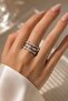 Star Detailed Multi-Row Adjustable Ring - 3