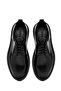 Men's Black Lace-Up Thick Soled Leather Casual Shoes Wm730007Da - 4