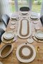 14 Piece Jute Knitted 6-Person Supla Runner Table Set with Coasters and Basket - 2