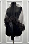 Black Bridal Veil Set, Sparkling Glass Bead Printed, Henna Night Veil Set 6 Pieces - 2
