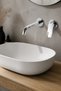 Silver Built-In Sink Faucet Slim Design Brass Material 5 Years Warranty Chrome Sink Fixture - 2
