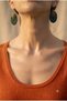 Handmade Patina Metal Dangle Authentic Special Design Earrings - 2