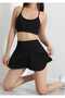 Women's Black Ribbed Padded Rope Strap Bustier Crop Top Flexible Tight Fit - 5