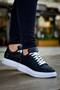 Zrk-x047 premium high quality thick sole black white daily men's sneaker - 2