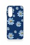 Samsung A27 Compatible Blue Daisy Patterned Silicone Case - 2