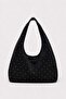 Black Women's Suede Shopper Soft Form Shoulder Bag