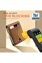 محفظة رجالية نحيفة مع مشبك نقود ومانع لسرقة البيانات RFID، محفظة أمامية صغيرة الحجم قابلة للطي