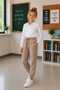 Girls' School Trousers with Elastic Cuffs, Sports Sweatpants with Elastic Waist