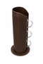 3-Piece 100 ml Espresso Turkish Coffee Kortado Glass Set 3X100Ml Double-Walled Glass and Vertical Wood Look Glass Stand Set - 2