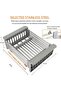 Expandable Dish Drying Rack, Over Sink Dish Drying Rack, Draining Dishes & Fruit Drain- Rustp - 2
