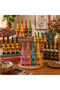 Colorful Wooden Cat Ring Holder Set of 4 Handmade Jewelry Stand Decorative Desktop Organizer - 2