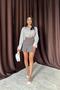 Women's Smoked Mini Skirt High Waist Pleated Button Detail Plain Woven